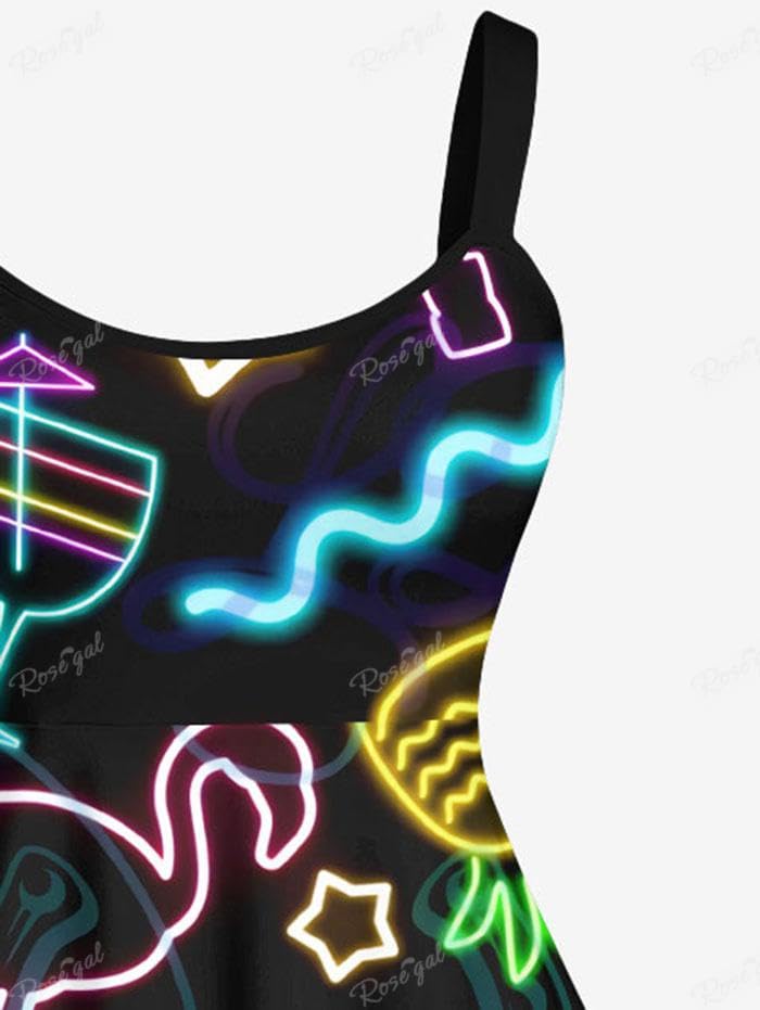 ROSE GAL Matchable Couples Hawaiian Men Shirt and Women Vintage Vintage Sleeveless Dress - Image 5