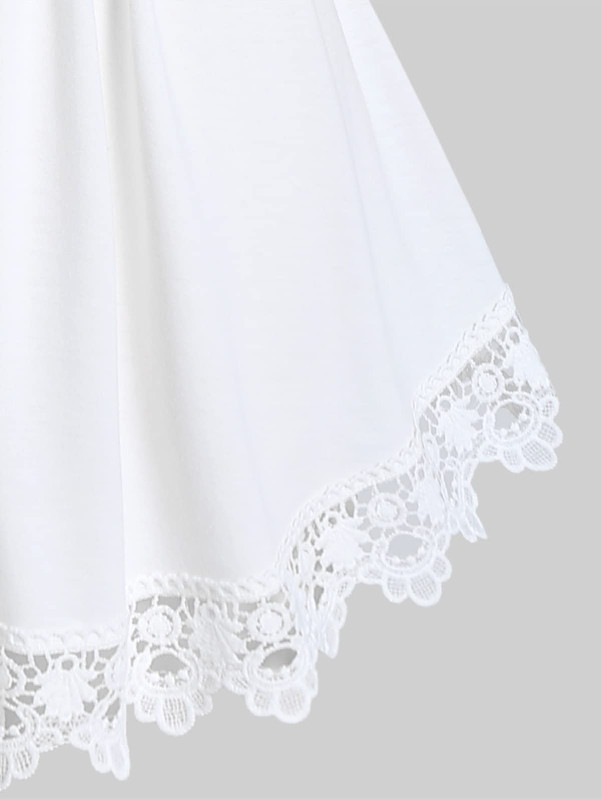 ROSE GAL Plus Size Lace Panel Butterfly Sleeve Blouse - Image 4