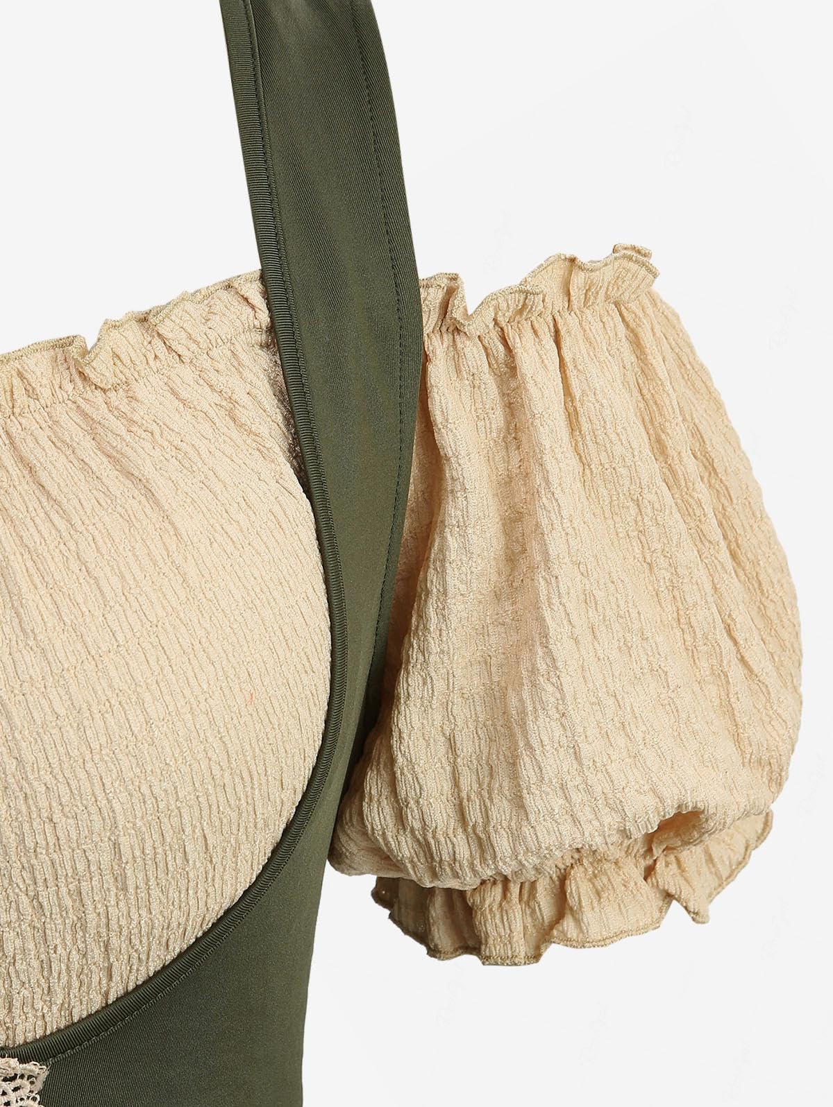 ROSE GAL Plus Size Medieval Renaissance Costume for Women Peasant Dress Cold Shouler Ruffles - Image 3