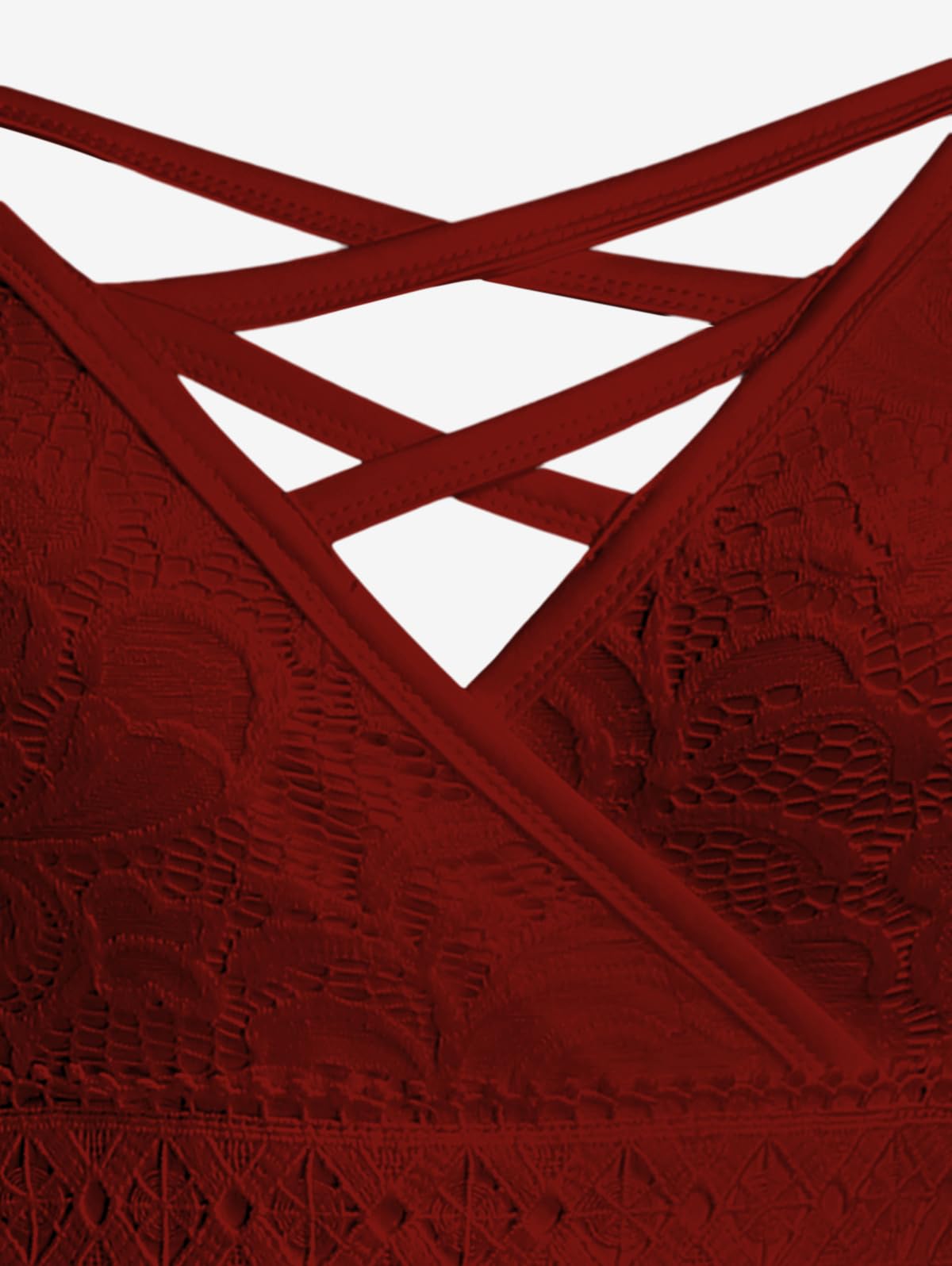 ROSE GAL Plus Size Party Dress for Women Lace Ruffles Cirsscross Cocktail Bridesmaid Wedding Guest Maxi Cami Formal Dress - Image 4