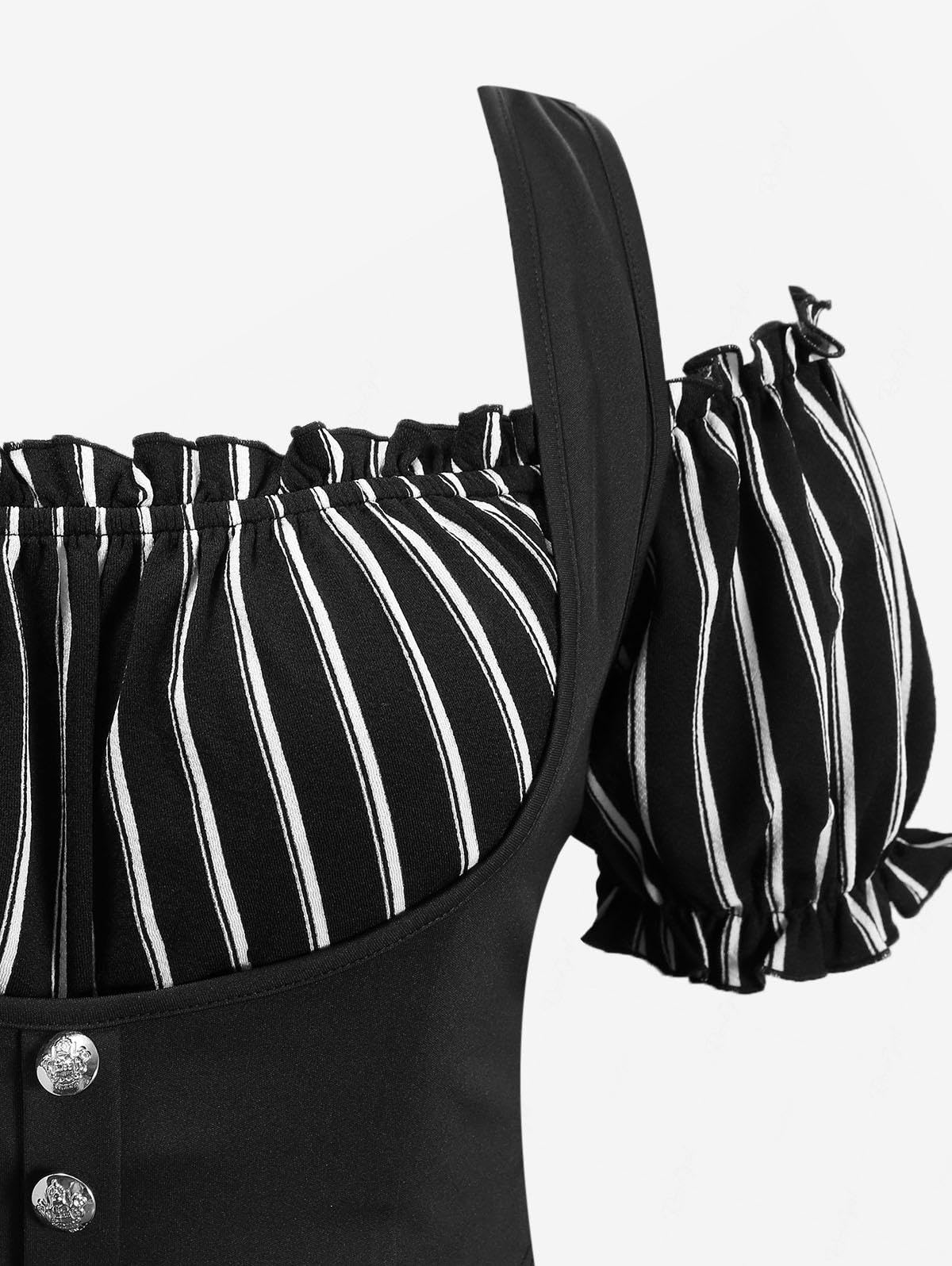 ROSE GAL Plus Size Renaissance Costume Womens Medieval Steampunk Pirate Ren Faire Dress - Image 3