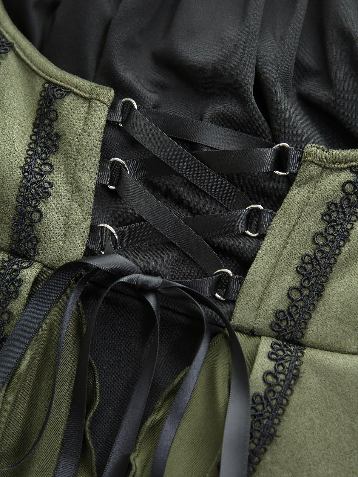 ROSE GAL Plus Size Renaissance Halloween Costume Medieval Irish Bell Sleeve Fairy Medieval Corset Dress for Women - Image 4