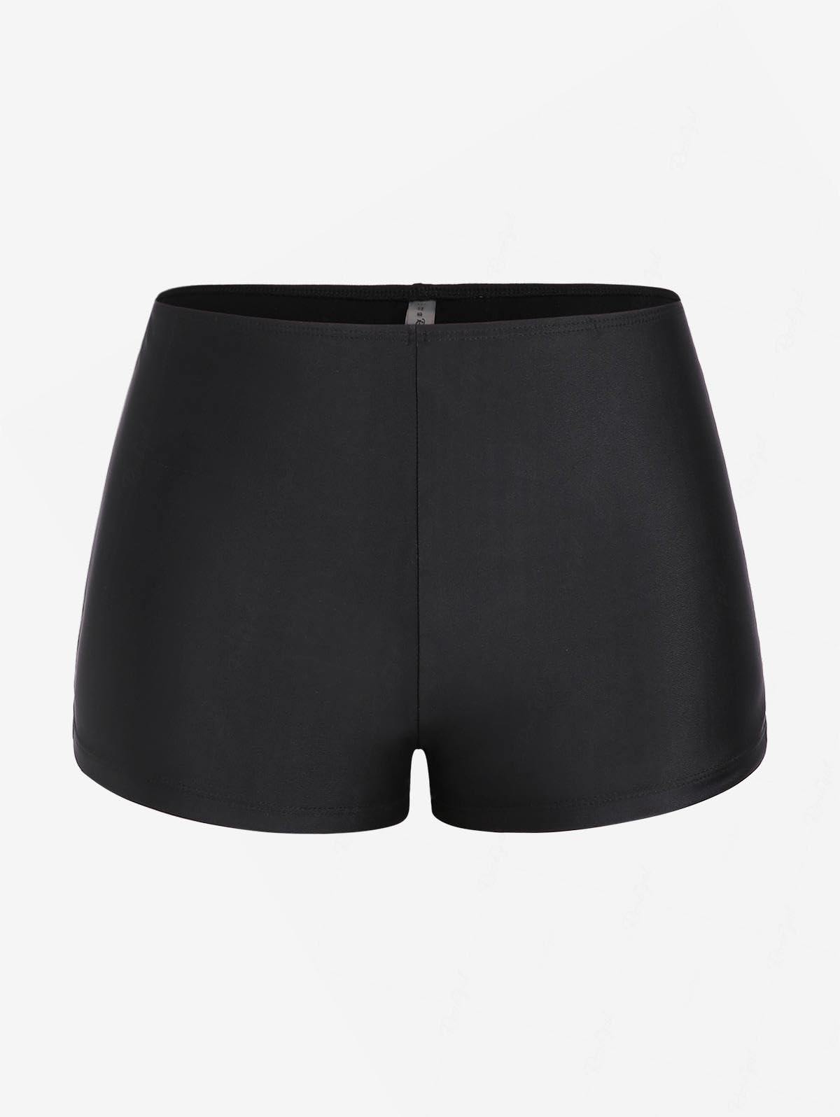 ROSE GAL Plus Size Women Gothic Two Piece Tankini Swimsuits 2 Piece Strappy Skulls Tummy Control Bathing Suits - Image 3