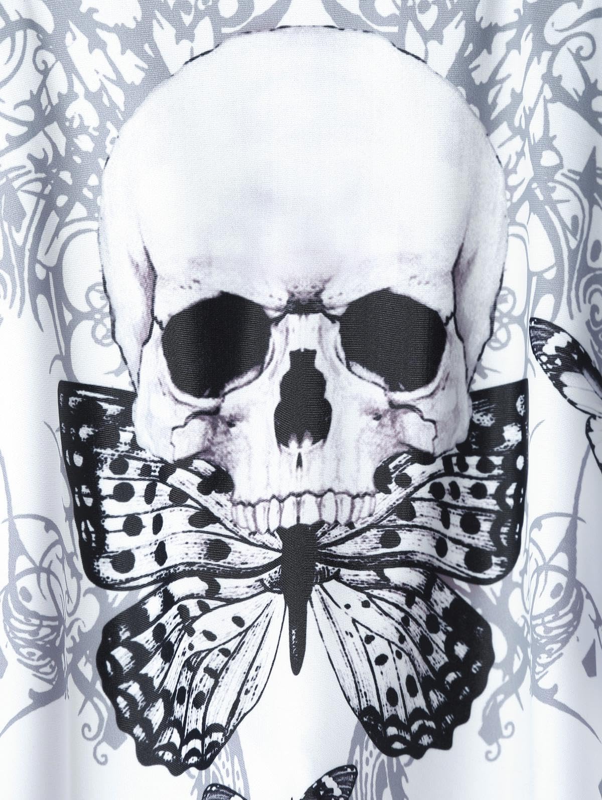 ROSE GAL Plus Size Women Gothic Two Piece Tankini Swimsuits 2 Piece Strappy Skulls Tummy Control Bathing Suits - Image 6