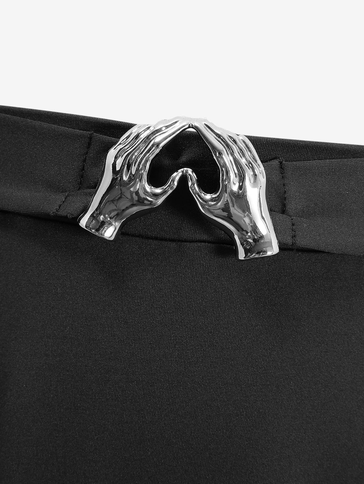 ROSE GAL Plus Size Women Lace Ruffle Midi High Waisted Gothic Swing Skirt - Image 3