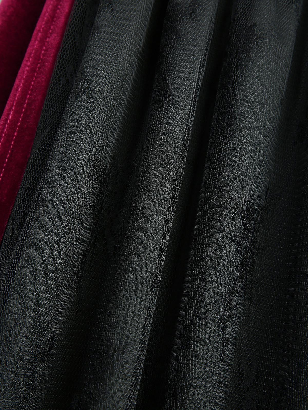 ROSE GAL Plus Size Womens 1950s Vintage Buttons Velvet Cocktail Party Dress - Image 5