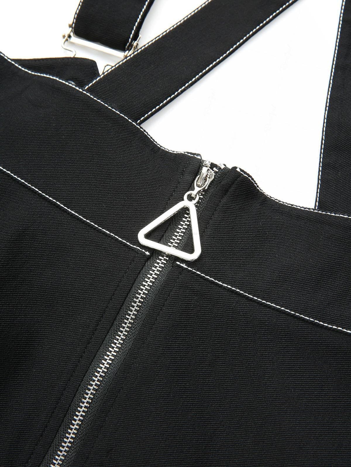 ROSE GAL Plus Size Womens Casual Suspender Skirt Back Zipper Lace-up Topstitching Skirt - Image 5