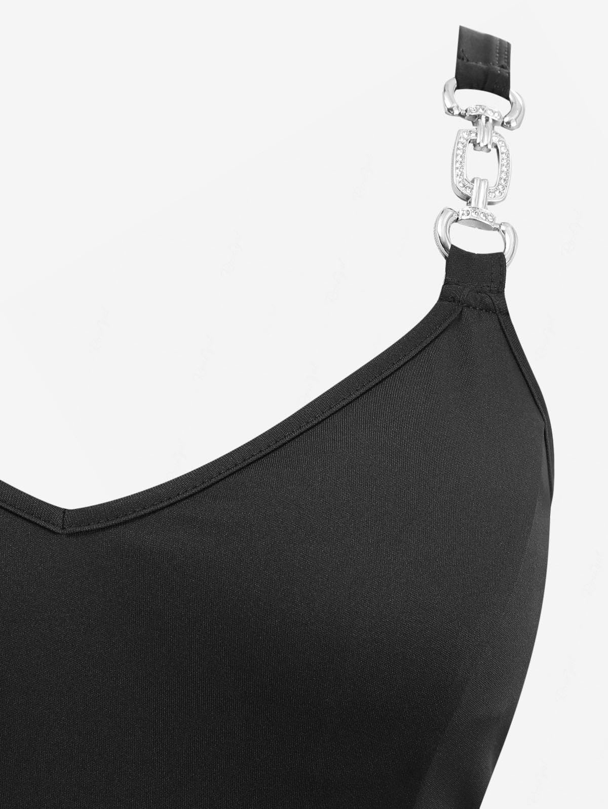 ROSE GAL Plus Size Womens Vintage V Neck Flowy Dress Elegant Sleeveless Backless Dress - Image 4