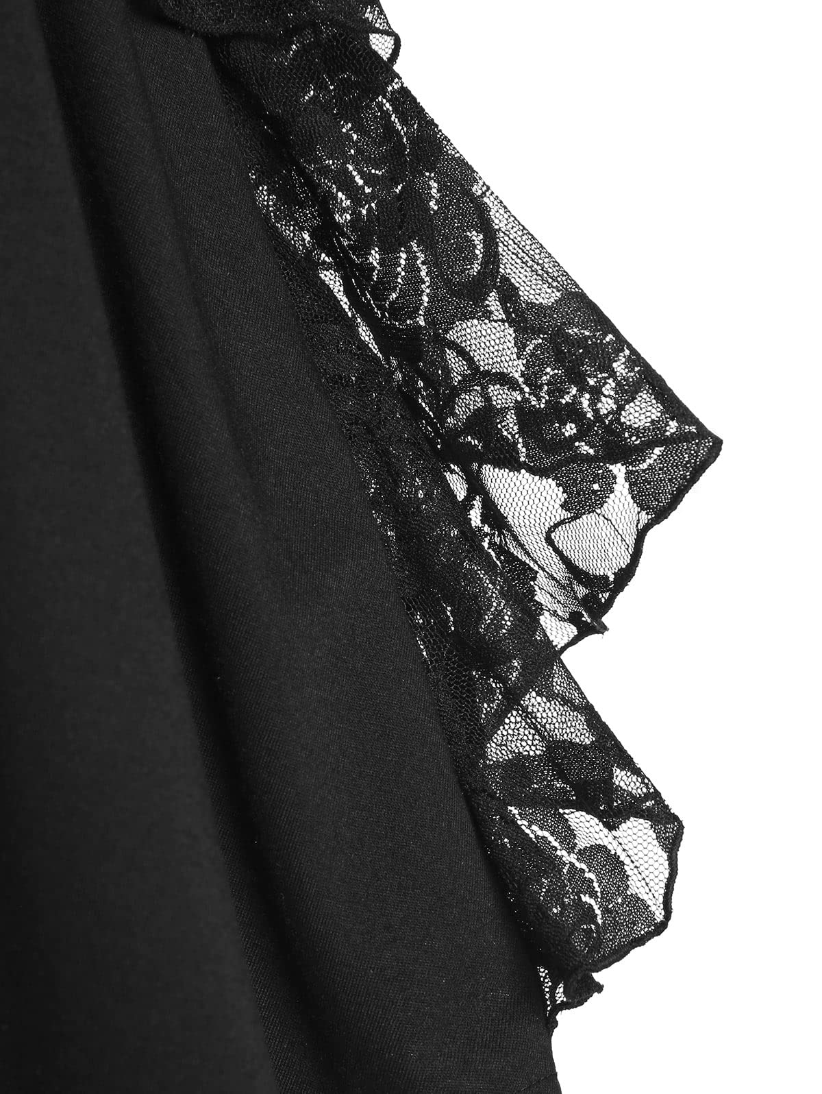 ROSE GAL Women's Plus Size Flower Lace Butterfly Sleeve T Shirt Curve Flower Lace Summer Casual Tunic - Image 6