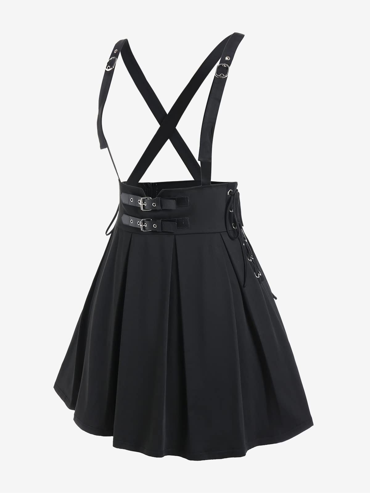 ROSE GAL Women's Plus Size High Waist Tie Dress Gothic Lace A-Line Mini Tie Slip Dress - Image 5